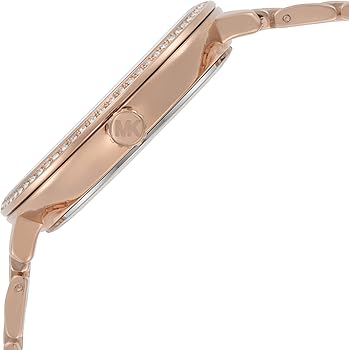 Michael Kors Charley Three-Hand Analog Rose Gold Dial Rose Gold Steel Strap Watch for Women - MK4400