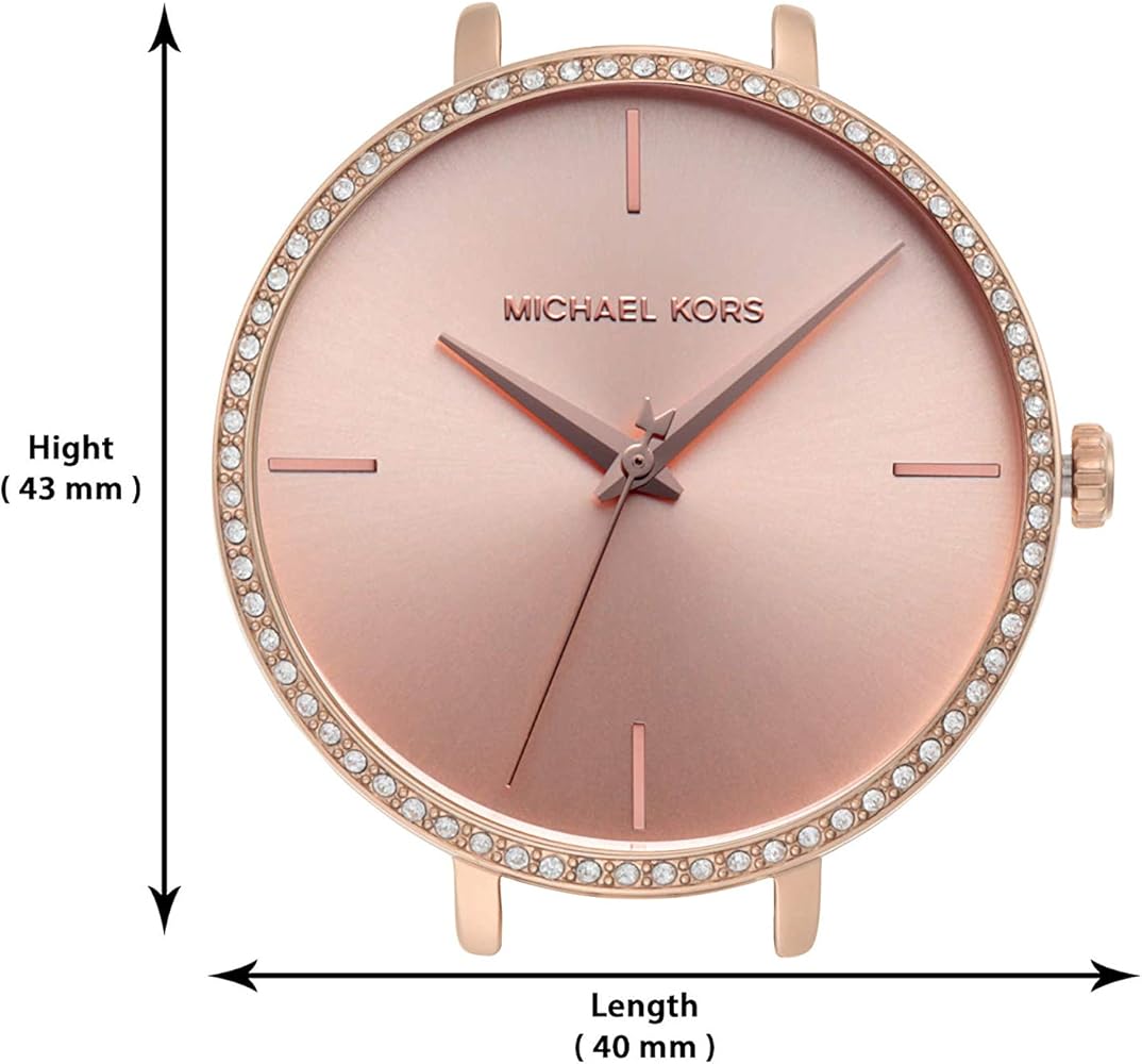 Michael Kors Charley Three-Hand Analog Rose Gold Dial Rose Gold Steel Strap Watch for Women - MK4400