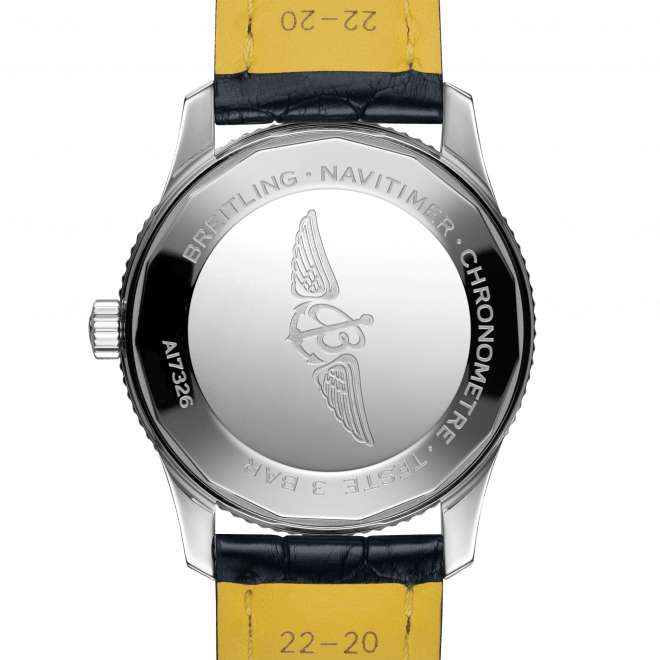 Breitling Navitimer 1 Automatic 41mm Blue Dial Blue Leather Strap Mens Watch - A17326211C1P4