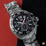 Tag Heuer Senna Chronograph Special Edition Black Dial Silver Steel Strap Watch for Men - CAZ1015.BA0883