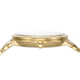 Fossil Jacqueline Moonphase Mother of Pearl Dial Gold Steel Strap Watch for Women - ES5167