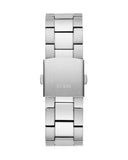 Guess Edge Chronograph Black Dial Silver Steel Strap Watch For Men - GW0539G1