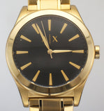 Armani Exchange Nico Analog Black Dial Gold Steel Strap Watch For Men - AX2328