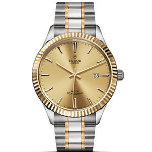 Tudor Style Automatic Gold Dial Two Tone Steel Strap Watch for Men - M12713-0001