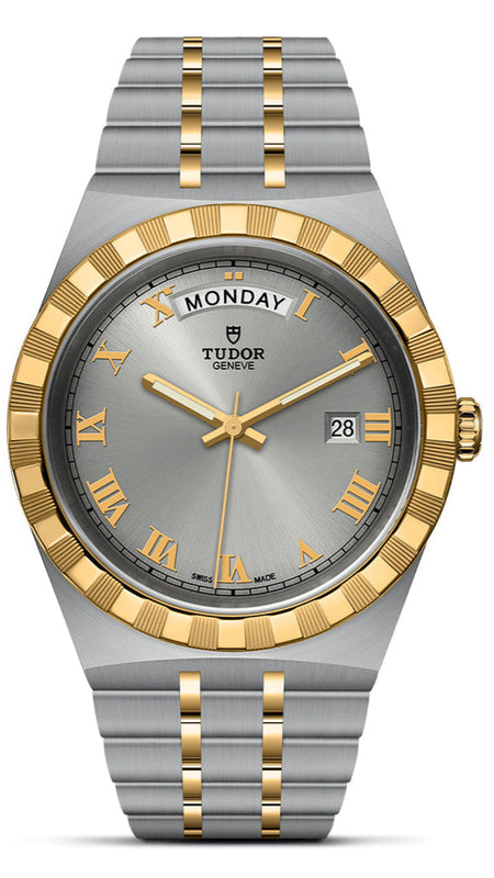 Tudor Royal Automatic Silver Dial Two Tone Steel Strap Watch for Men - M28603-0001