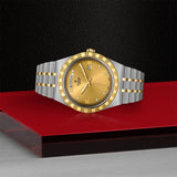 Tudor Royal Automatic Diamonds Gold Dial Two Tone Steel Strap Watch for Men - M28603-0006