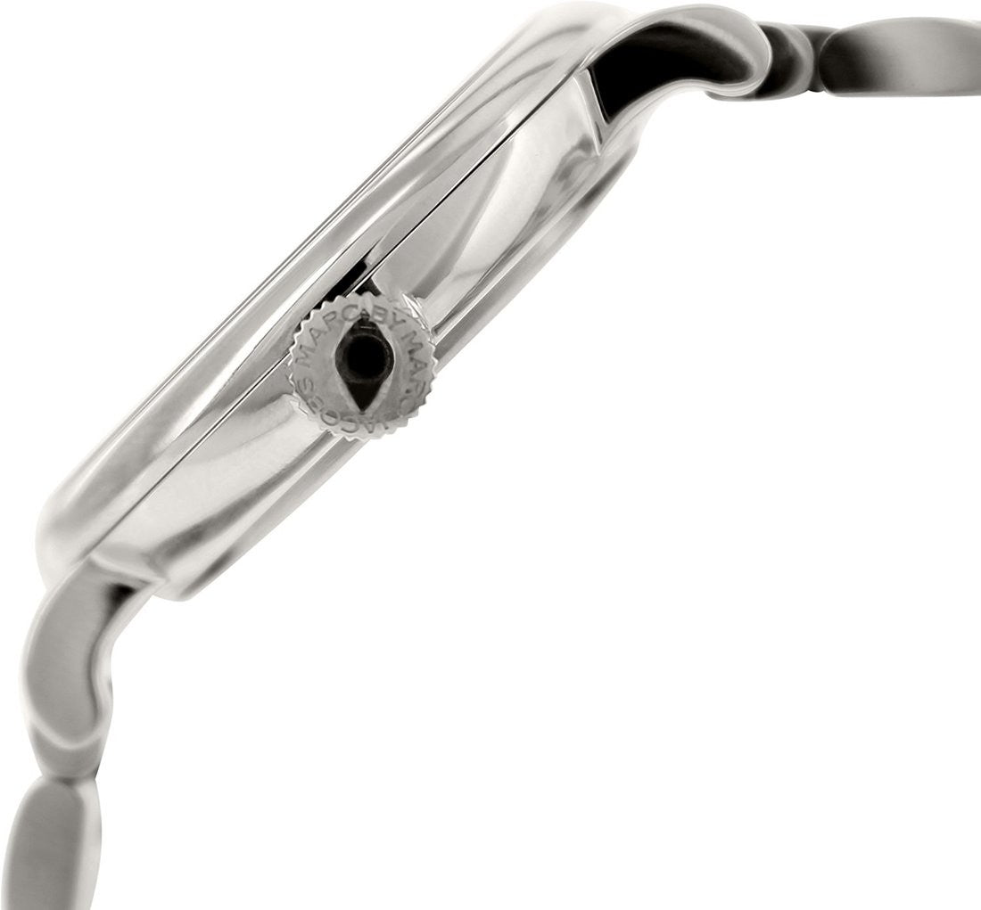 Marc Jacobs Baker Pink Dial Silver Steel Strap Watch for Women - MBM3280