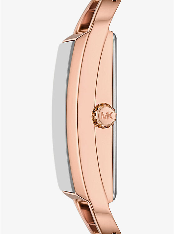 Michael Kors Empire Pavé Analog Rose Gold Dial Rose Gold Steel Strap Watch for Women - MK4858