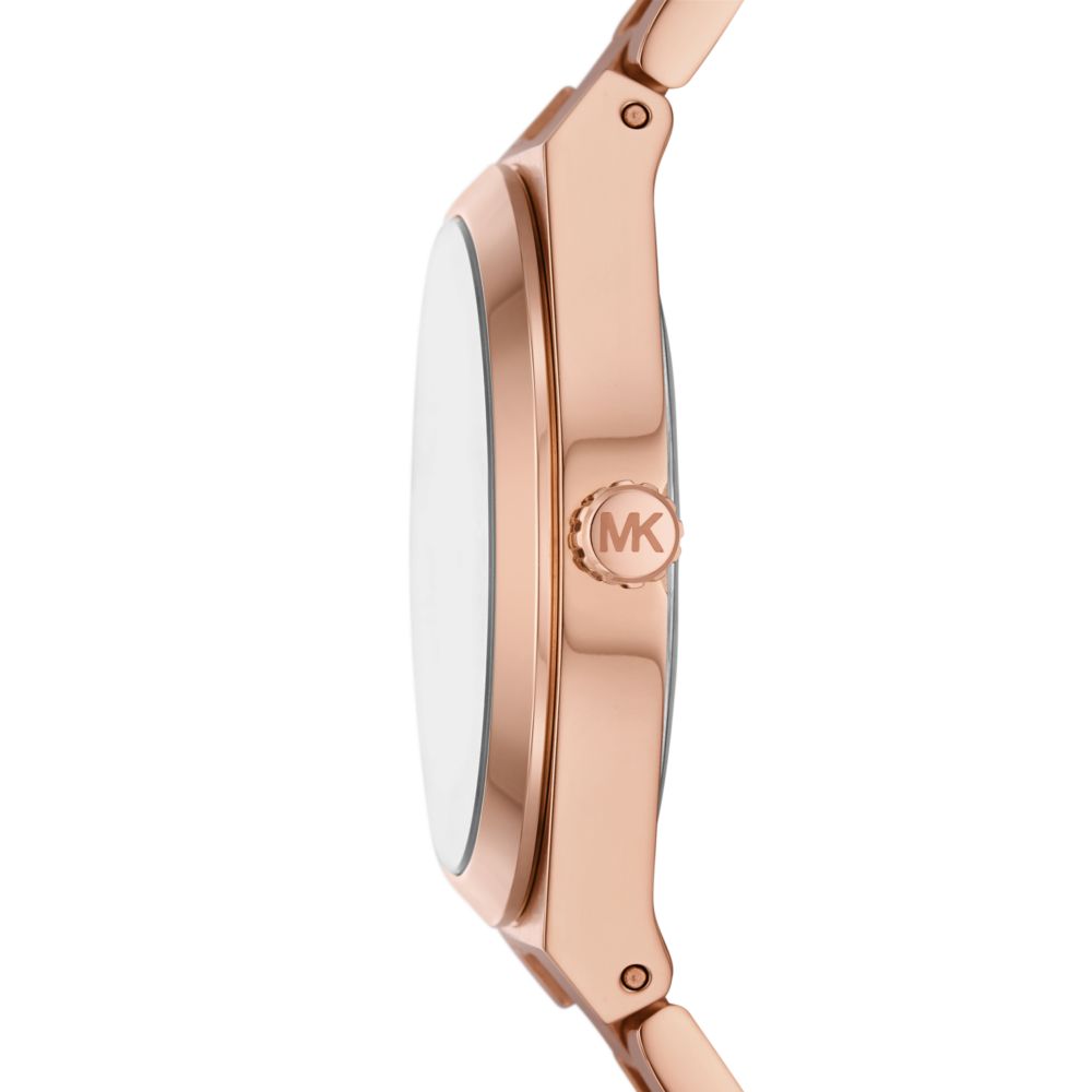 Michael Kors Lennox Analog Pink Dial Rose Gold Steel Strap Watch for Women - MK7462