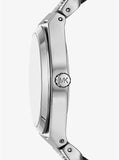 Michael Kors Lennox Pave Three-Hand Crystals Silver Dial Silver Steel Strap Watch for Women - MK7488