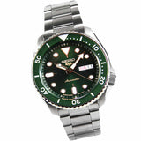 Seiko 5 Sports Automatic Analog Green Dial Silver Steel Strap Watch For Men - SRPD63K1