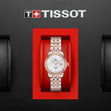 Tissot Le Locle Automatic Diamonds Mother of Pearl White Dial Two Tone Steel Strap Watch For Women - T006.207.22.116.00