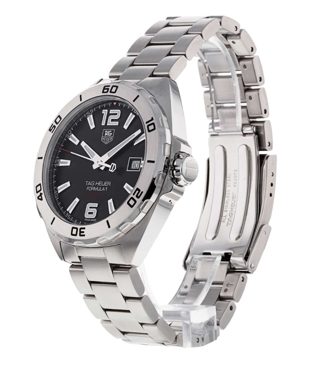 Tag Heuer Formula 1 Automatic Black Dial Silver Steel Strap Watch for Men - WAZ2113.BA0875