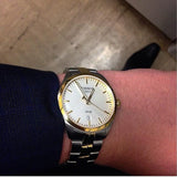 Tissot T Classic PR 100 Sport Chic White Dial Two Tone Steel Strap Watch For Women - T101.210.22.031.00