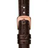Tissot Carson Automatic White Dial Brown Leather Strap Watch For Women - T085.207.36.011.00