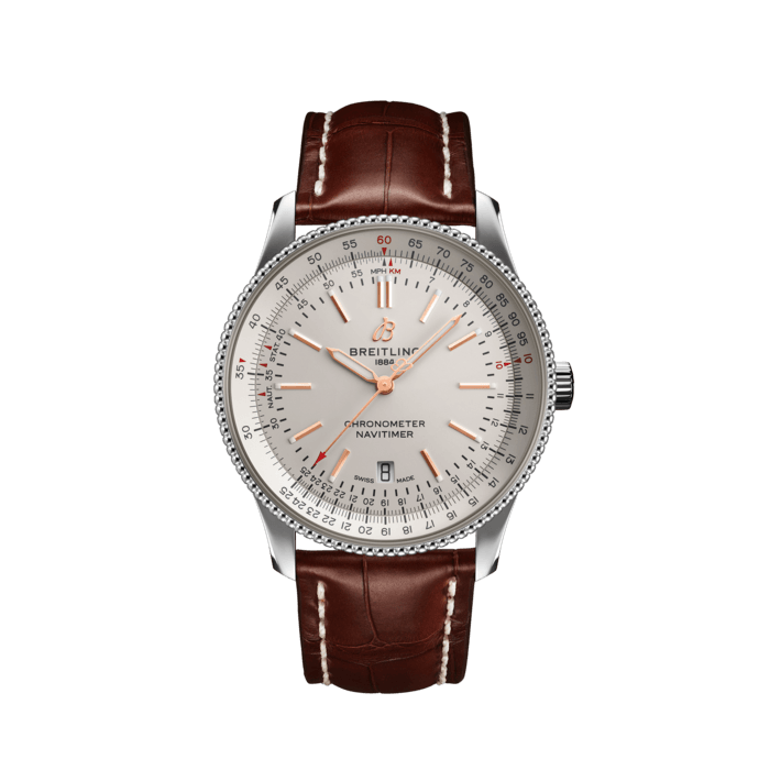 Breitling Navitimer Automatic 41mm Brown Leather Strap Mens Watch - A17326211G1P1