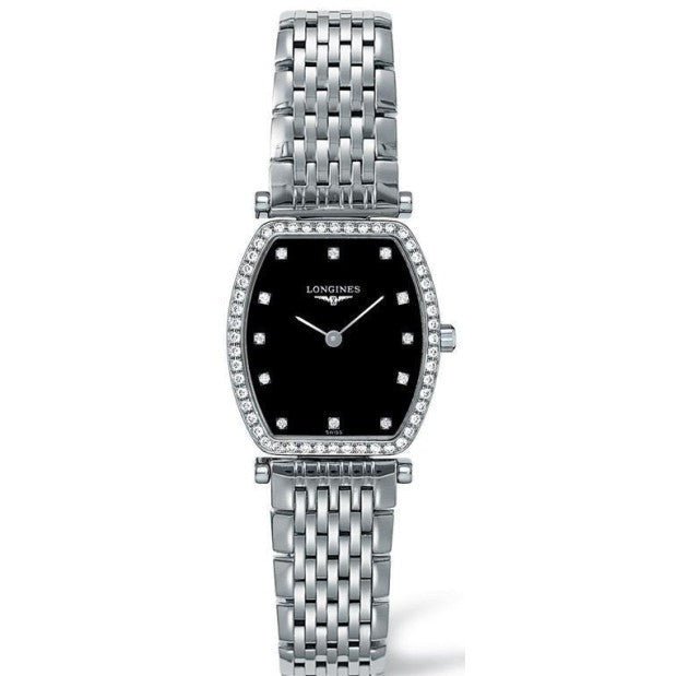 Longines La Grande Classique de Longines Black Dial Silver Mesh Bracelet Watch for Women - L4.288.0.58.6