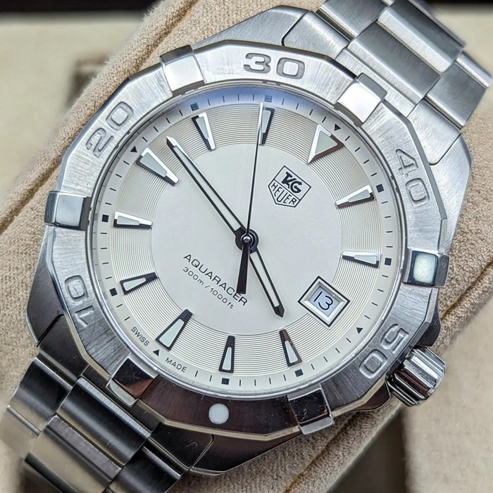 Tag Heuer Aquaracer White Dial Watch for Men - WAY1111.BA0928