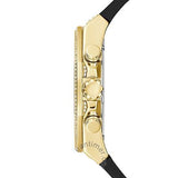 Guess Momentum Chronograph Diamonds Black Dial Black Silicone Strap Watch For Men - GW0518G2