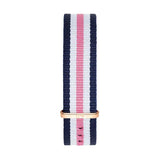 Daniel Wellington Classic South Hampton White Dial Two Tone Nylon Strap Watch For Women - DW00100034