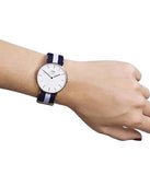Daniel Wellington Classic Glasgow White Dial Two Tone NATO Strap Watch For Women - DW00100031