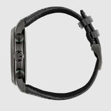 Gucci G Timeless Chronograph Black Dial Black Leather Strap Watch For Men - YA126244