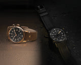 Maurice Lacroix Pontos Diver Limited Edition Black Dial Brown Leather Strap Watch For Men - PT6248-BRZ01-330-3