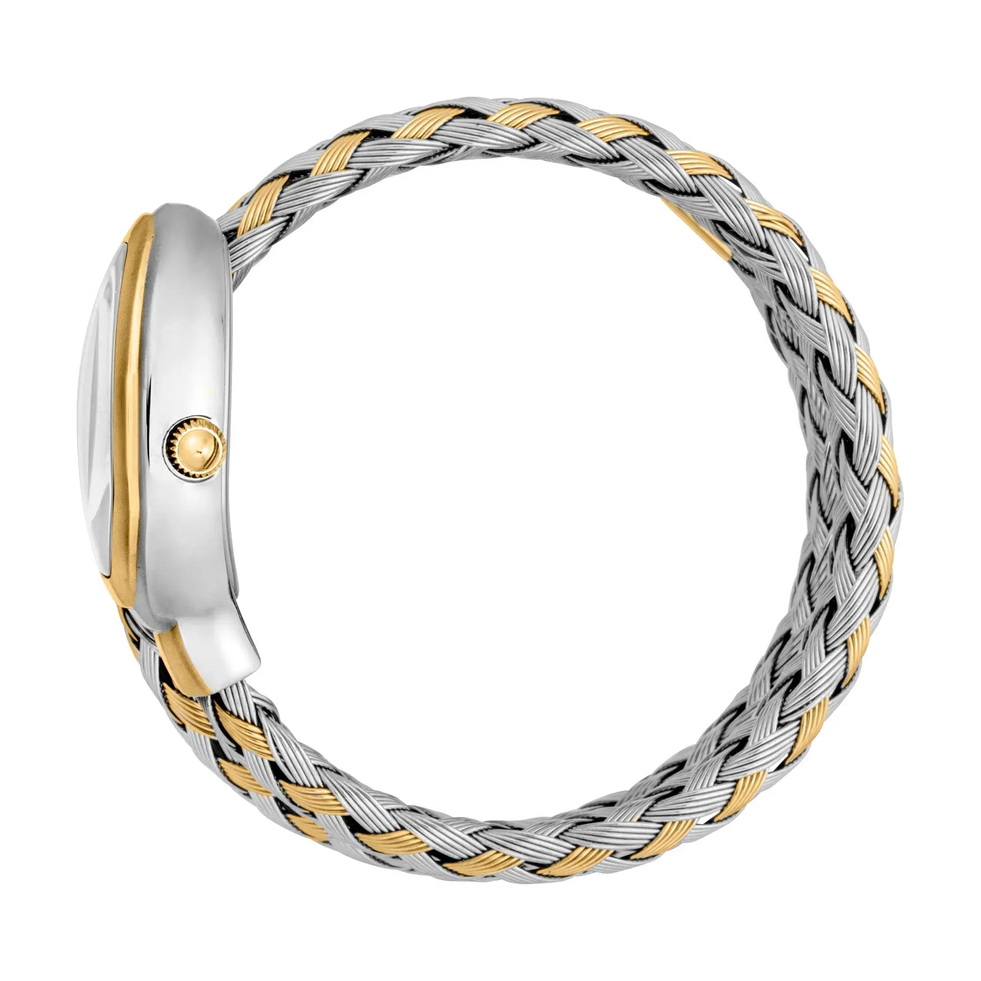 Just Cavalli Novara Mother of Pearl Dial Two Tone Steel Strap Watch for Women - JC1L264M0055