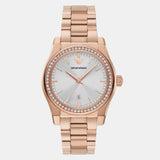 Emporio Armani Federica Analog Mother of Pearl Dial Rose Gold Steel Strap Watch for Women - AR11558