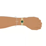 Versace Daphnis Quartz Green Dial Two Tone Steel Strap Watch for Women - VEOCA0424