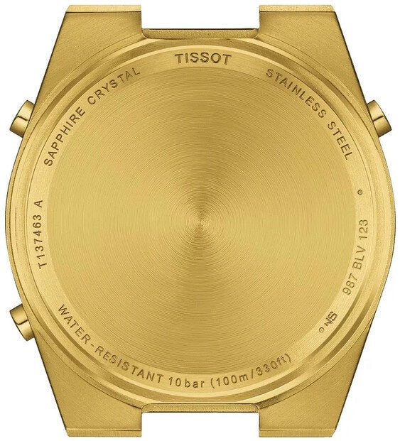 Tissot PRX Digital Quartz Gold Dial Gold Steel Strap Watch for Men - T137.463.33.020.00