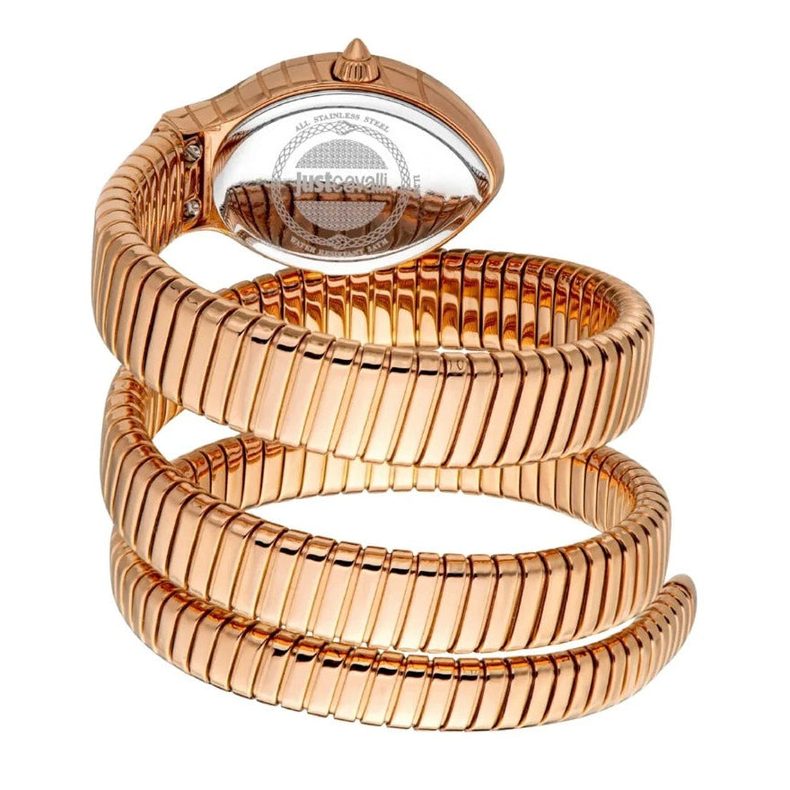 Just Cavalli Classico Lungo Green Dial Rose Gold Steel Strap Watch for Women - JC1L248M0045