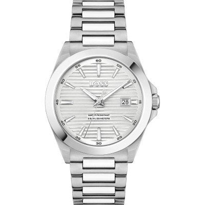 Hugo Boss Strike Silver Dial Silver Steel Strap Watch for Men - 1514176
