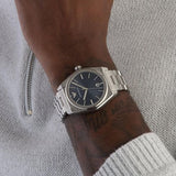 Emporio Armani Frederico Analog Blue Dial Silver Steel Strap Watch for Men - AR11620