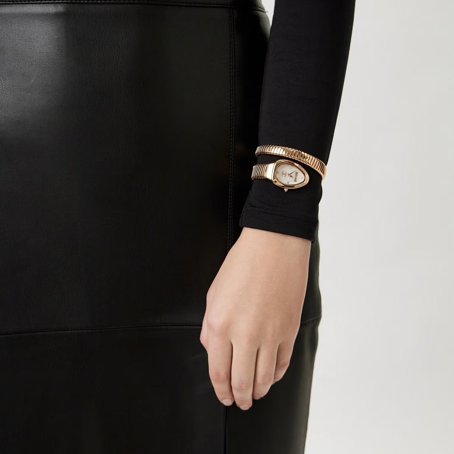 Just Cavalli Glam Evo 4 Mother of Pearl Dial Rose Gold Steel Strap Watch for Women - JC1L229M0045