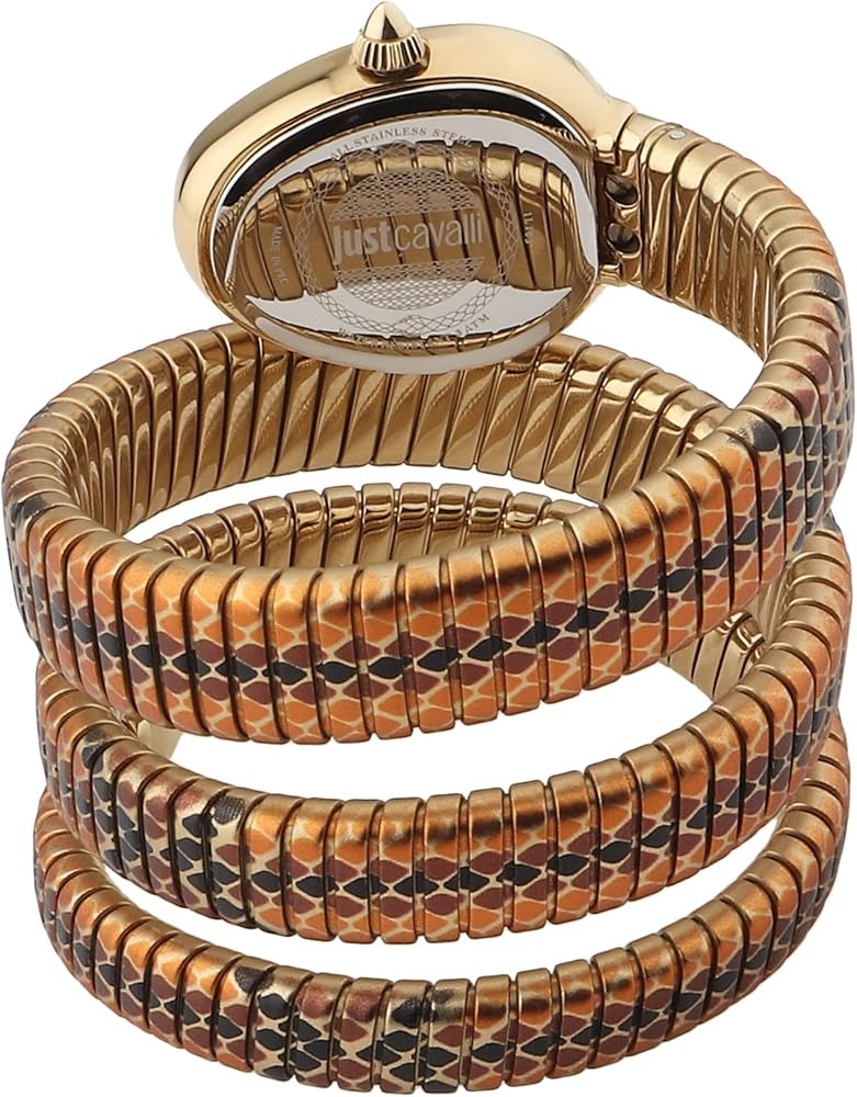 Just Cavalli Doppio Black Dial Multicolor Steel Strap Watch for Women - JC1L163M0065