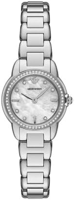 Emporio Armani Mia Mother of Pearl Dial Silver Steel Strap Watch for Women - AR11669