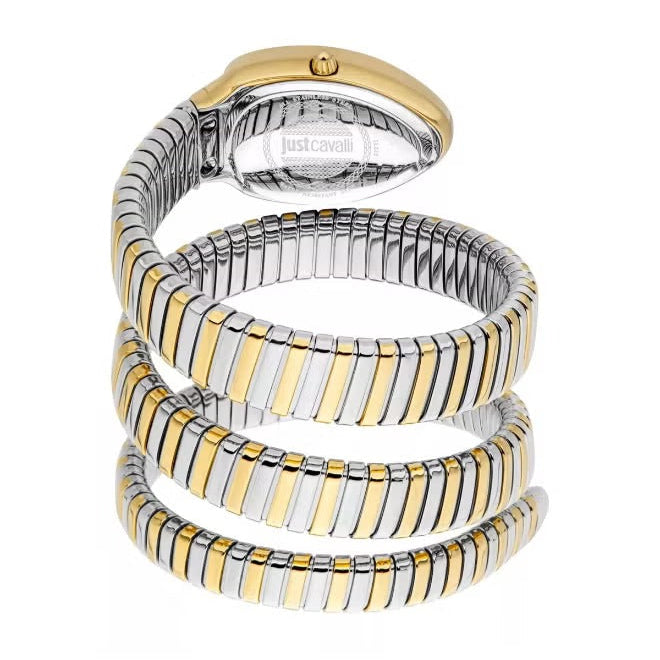 Just Cavalli Cosenza Silver Dial Two Tone Steel Strap Watch for Women - JC1L232M0055