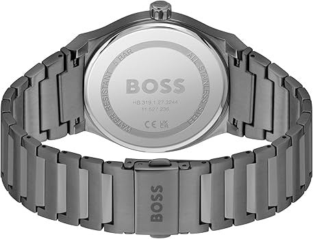 Hugo Boss Candor Grey Dial Grey Steel Strap Watch for Men - 1514078