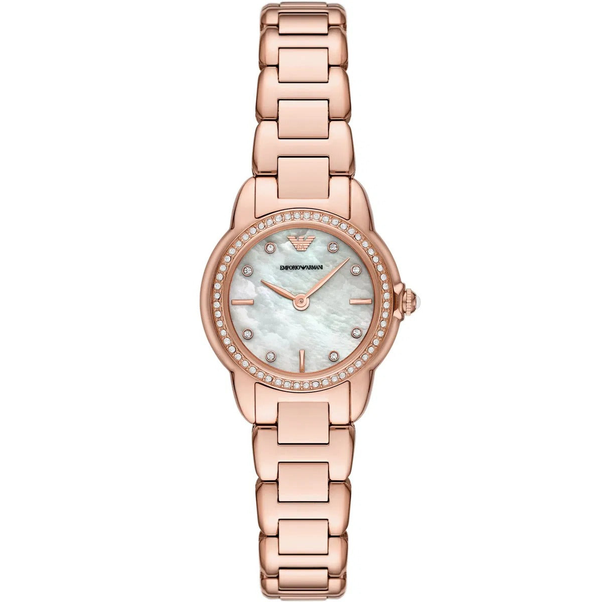 Emporio Armani Mia Mother of Pearl Dial Rose Gold Steel Strap Watch for Women - AR11671