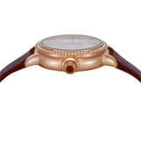 Emporio Armani Mia Mother of Pearl Dial Red Leather Strap Watch for Women - AR11646