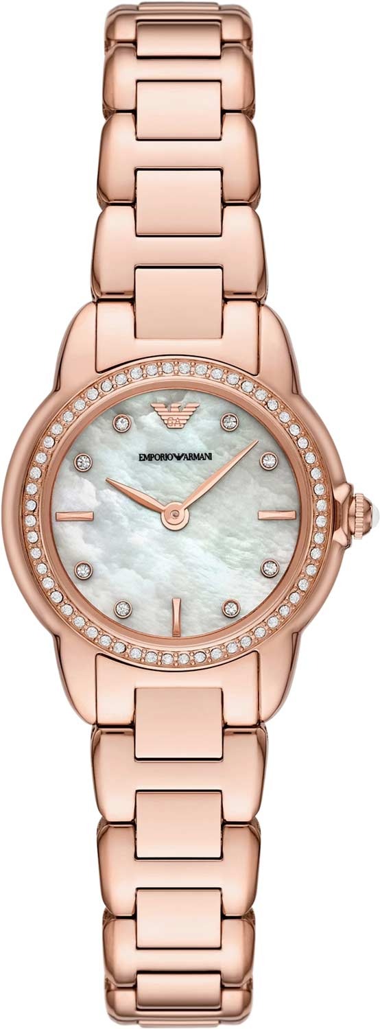 Emporio Armani Mia Mother of Pearl Dial Rose Gold Steel Strap Watch for Women - AR11671