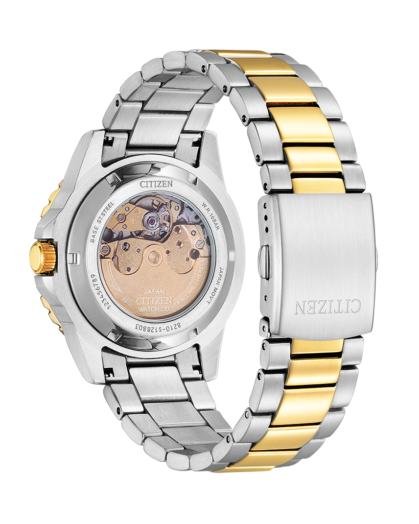 Citizen Mechanical Automatic Blue Dial Two Tone Steel Strap Watch for Men - NJ0174-82L