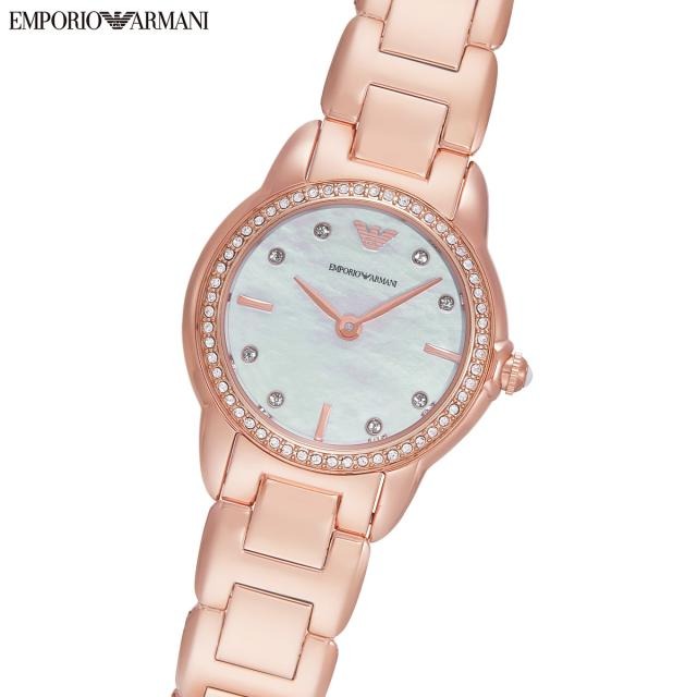 Emporio Armani Mia Mother of Pearl Dial Rose Gold Steel Strap Watch for Women - AR11671