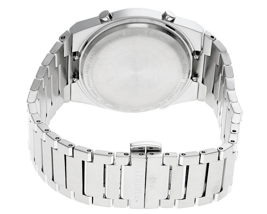 Tissot Digital Quartz Silver Dial Silver Steel Strap Watch for Men - T137.463.11.030.00