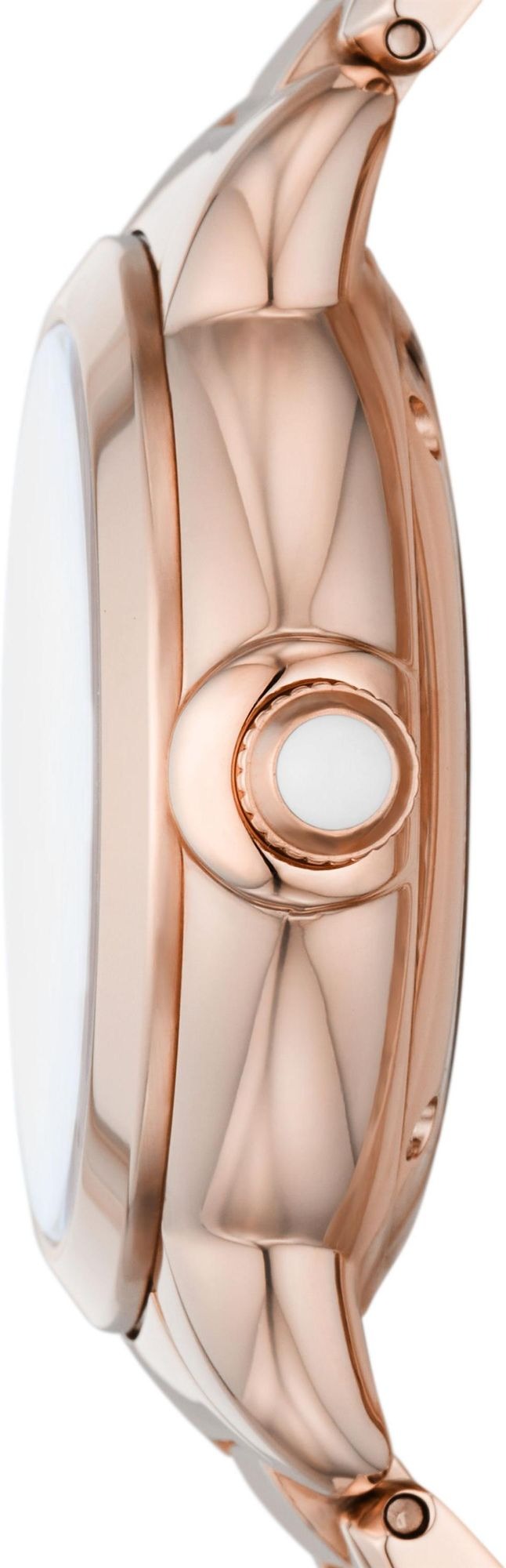 Emporio Armani Mia Meccanico Mother of Pearl Dial Rose Gold Steel Strap Watch for Women - AR60072
