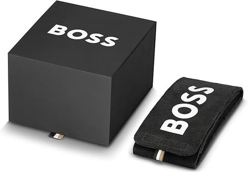 Hugo Boss Runner Chronograph Blue Dial Silver Steel Strap Watch for Men - 1514143