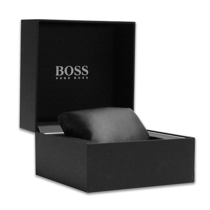 Hugo Boss Strike Black Dial Silver Steel Strap Watch for Men - 1514170
