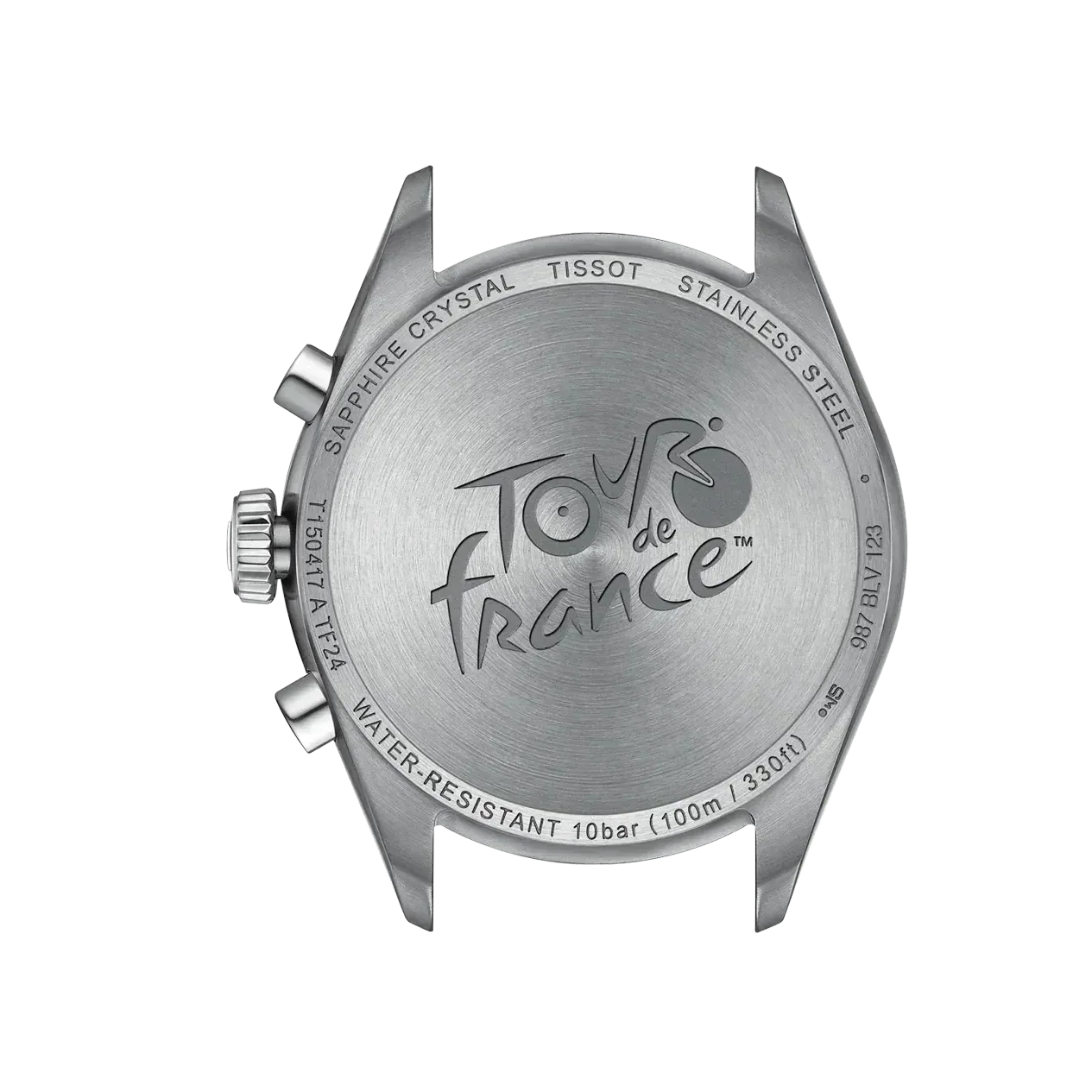 Tissot PR 100 Tour De France Chronograph Black Dial Silver Steel Strap Watch for Men - T150.417.11.051.00