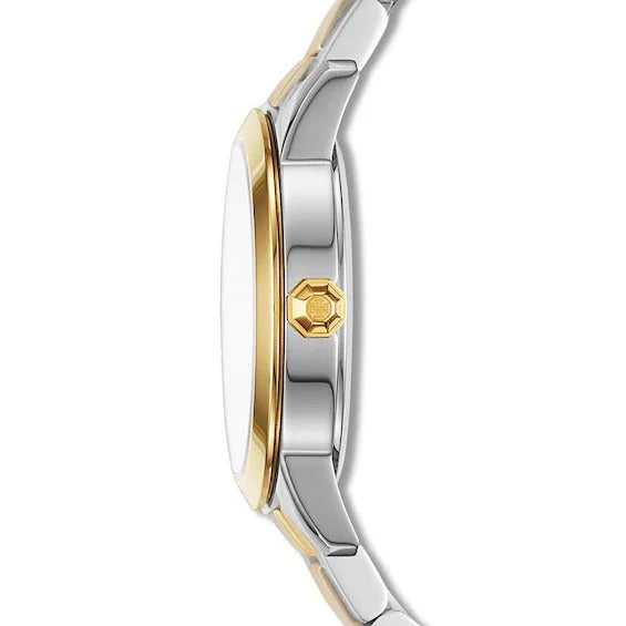 Tory Burch Collins White Dial Two Tone Steel Strap Watch for Women - TBW1305